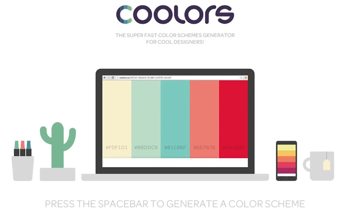 Coolors - 极简的配色方案生成器